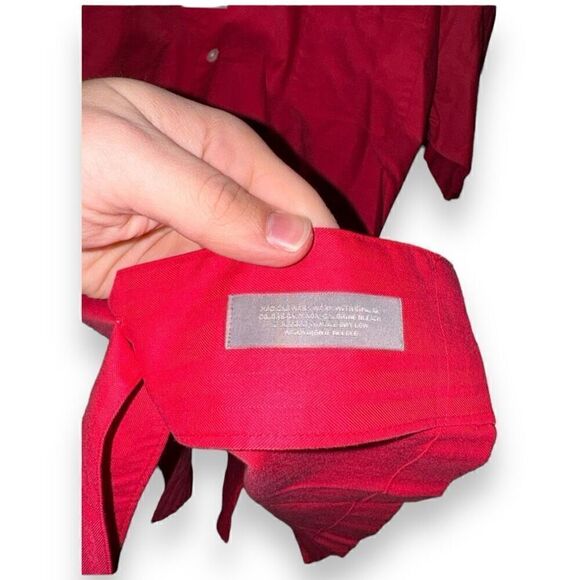 NWT Daniel Cremiux Supima Cotton Red S/S Camp Collar Button Down Size XL - Picture 11 of 12